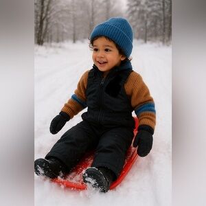 Protection System Black Insulated Snow Bib Overalls Toddler Size 2T